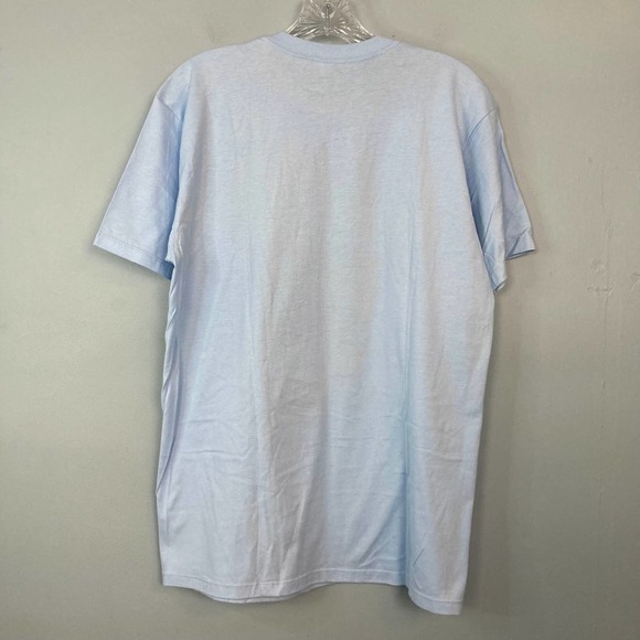 alstyle Cat In Ugly Christmas Sweater and Hat Graphic T-Shirt Size M Light Blue - Picture 12 of 12